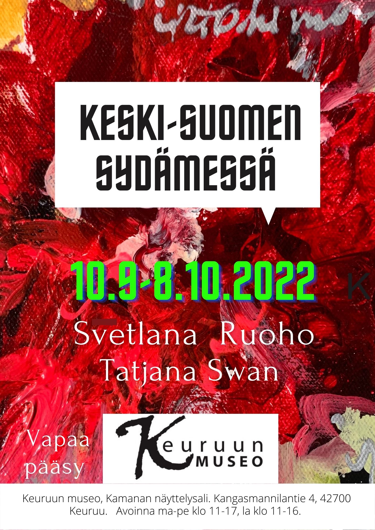 Keski Suomen sydämessä näyttelyjuliste