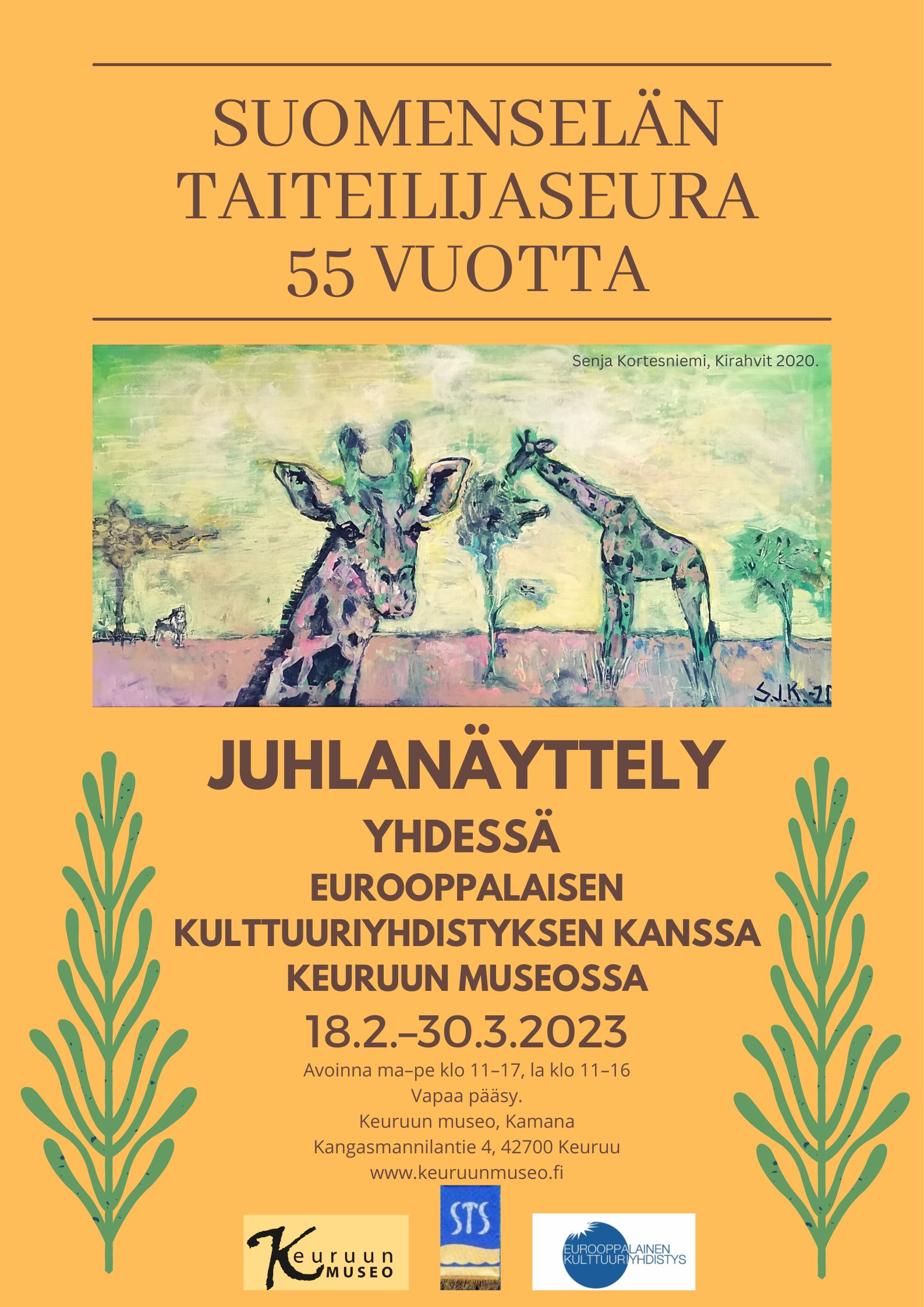 Juhlanäyttely Suomenselän Taiteilijaseura 55 vuotta