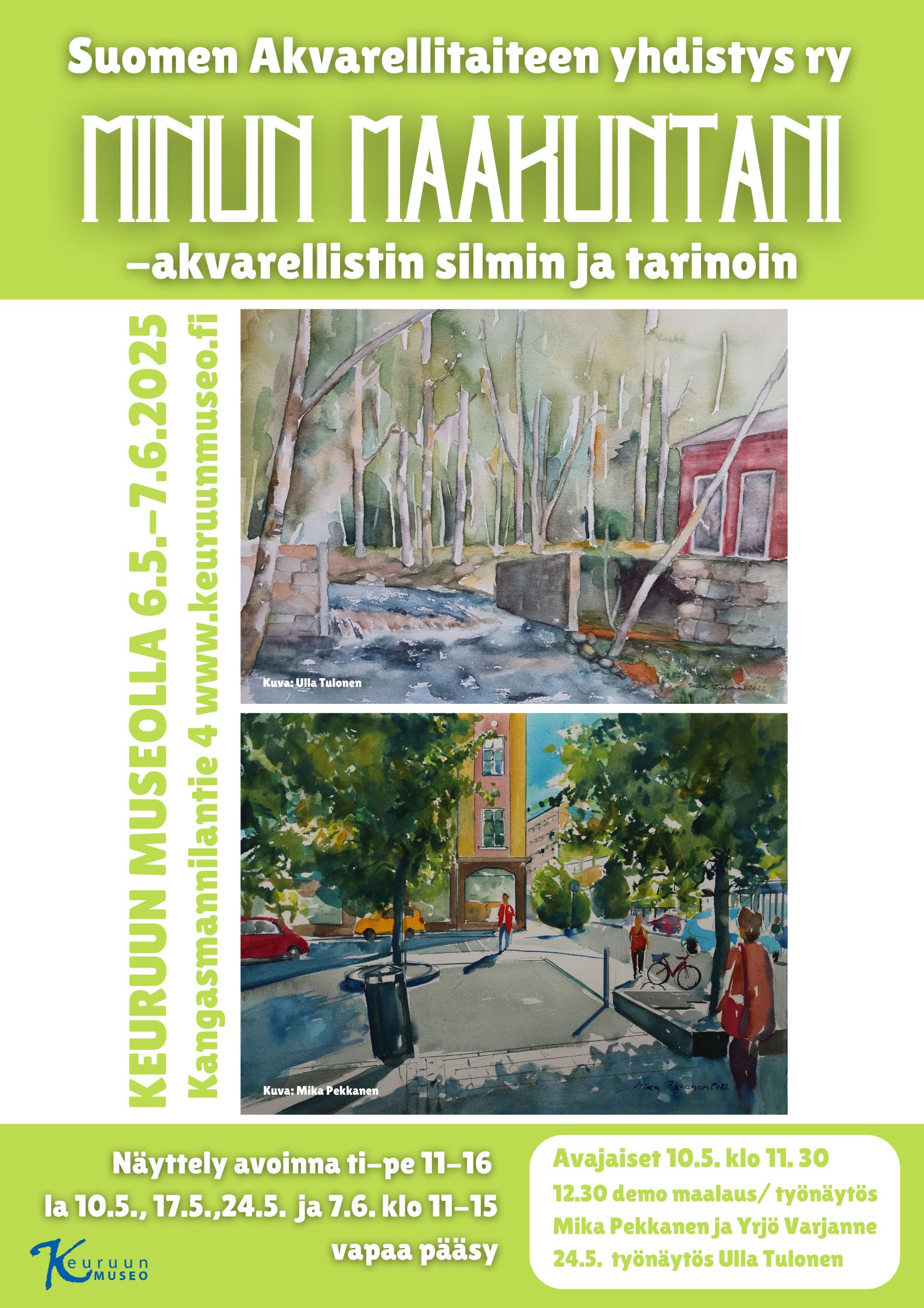 Suomen Akvarellitaiteen yhdistyksen näyttely 6.5.-7.6.2025